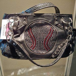 NEW! Baseball/Softball Rhinestone Handbag Purse